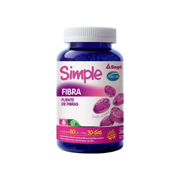 Simple Fibra pastillas de goma x 60